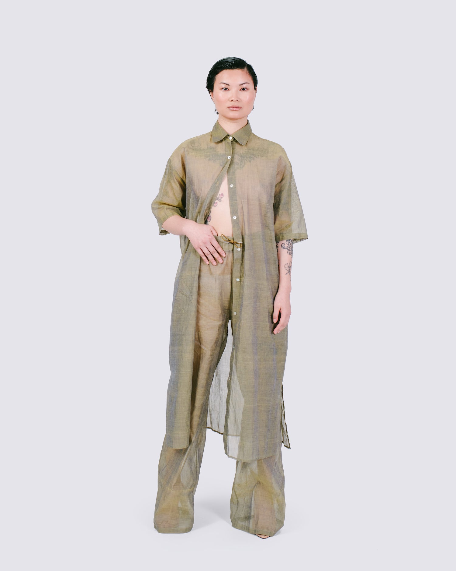 Auroette Button Down Maxi Shirt
