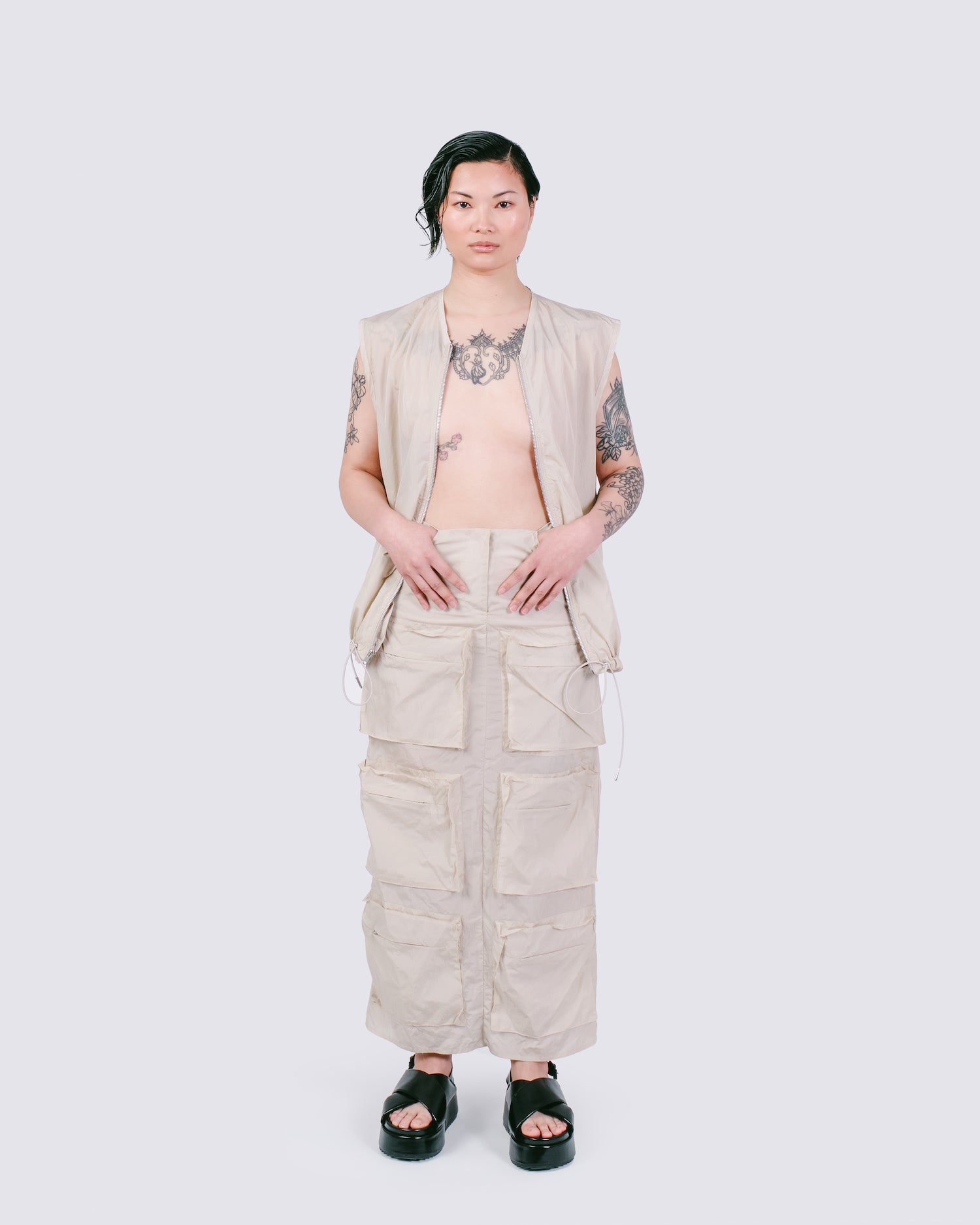 Aveline Cargo Maxi Skirt