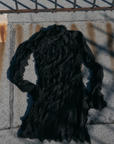 Ruffle Turtleneck Mini